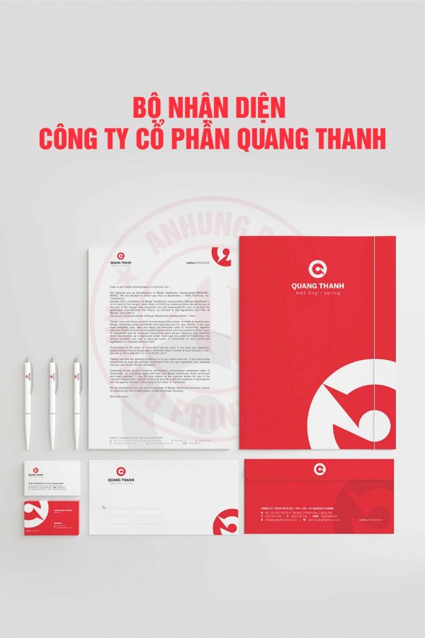 Bộ nhận diện thương hiệu Công ty CP Quang Thanh